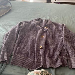Gray sweater with buttons